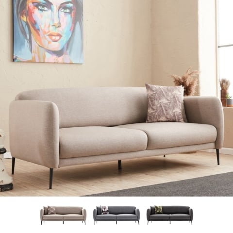 Schlafsofa 2-Sitzer modern aus Stoff klappbar mit Rückenlehne Venus 2 Aktion