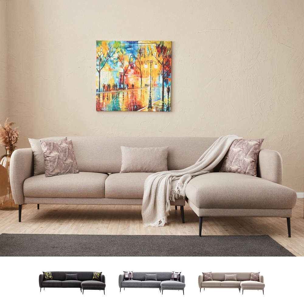 Schlafsofa 3-Sitzer-Ecke mit rechter Halbinsel aus Stoff Venus 3R Aktion Schlafsofa 3-Sitzer-Ecke mit rechter Halbinsel aus Stoff Venus 3R Aktion