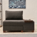 Chaise longue lit pliable côté droit en lin Betty Right Remises