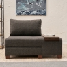 Poltrona letto chaise longue destra pieghevole in lino Betty Right Saldi