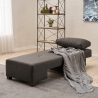 Poltrona letto chaise longue destra pieghevole in lino Betty Right Sconti