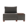 Poltrona letto chaise longue destra pieghevole in lino Betty Right Stock