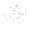 Poltrona letto chaise longue destra pieghevole in lino Betty Right 