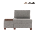 Poltrona letto chaise longue sinistra pieghevole in lino Betty Left Vendita