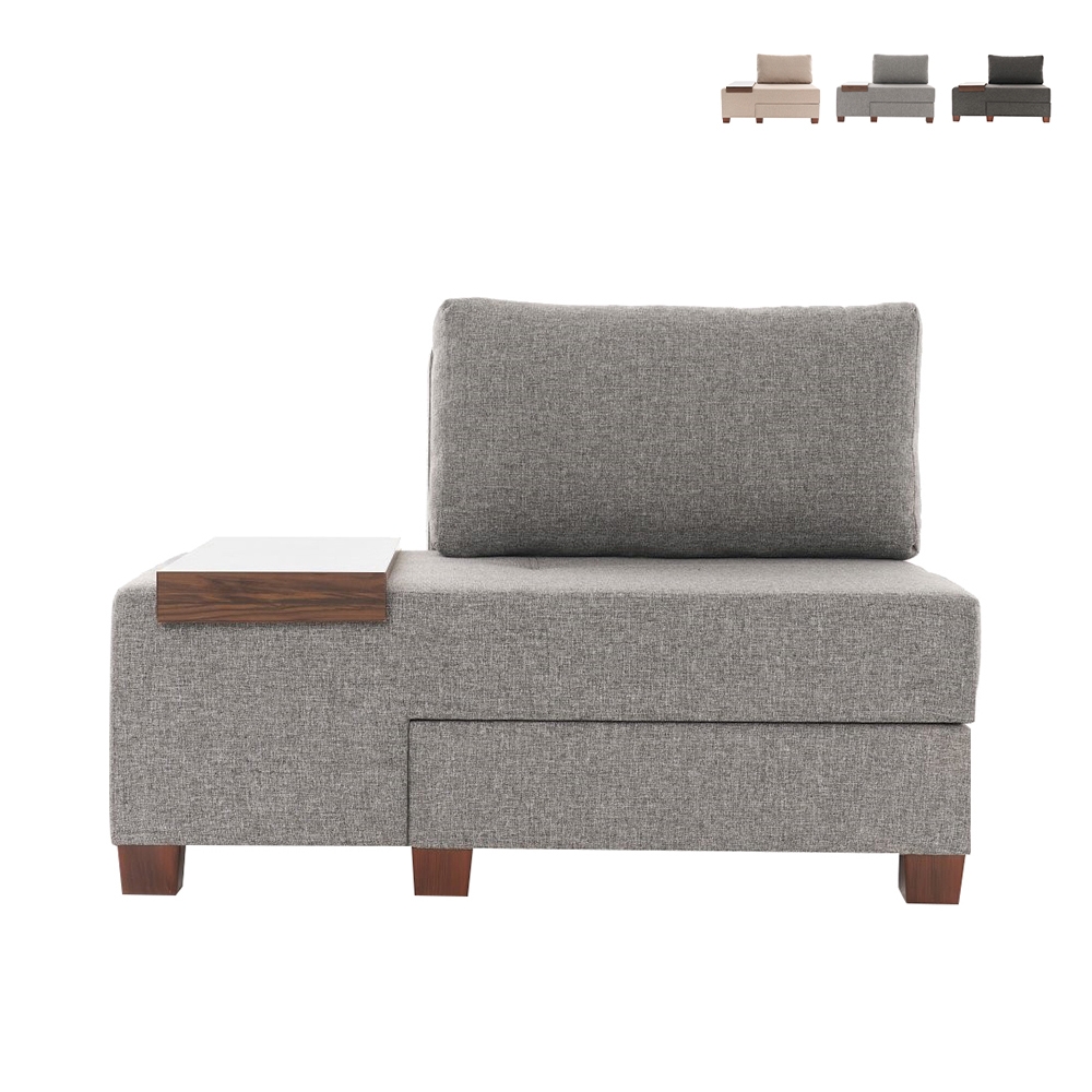 Poltrona letto chaise longue sinistra pieghevole in lino Betty Left Vendita Poltrona letto chaise longue sinistra pieghevole in lino Betty Left Vendita