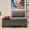 Poltrona letto chaise longue sinistra pieghevole in lino Betty Left Modello