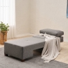 Poltrona letto chaise longue sinistra pieghevole in lino Betty Left Misure