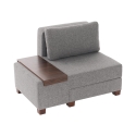 Poltrona letto chaise longue sinistra pieghevole in lino Betty Left Costo