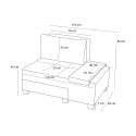 Poltrona letto chaise longue sinistra pieghevole in lino Betty Left 