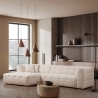 Divano 4 posti angolare sinistro modulare con chaiselongue in bouclè Cady Left Offerta