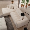 Divano 4 posti angolare sinistro modulare con chaiselongue in bouclè Cady Left Saldi