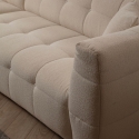 Divano 4 posti angolare sinistro modulare con chaiselongue in bouclè Cady Left Sconti