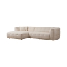Divano 4 posti angolare sinistro modulare con chaiselongue in bouclè Cady Left Vendita