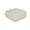 Pouf poggiapiedi bianco in bouclè 95x95cm Bubble PB Saldi