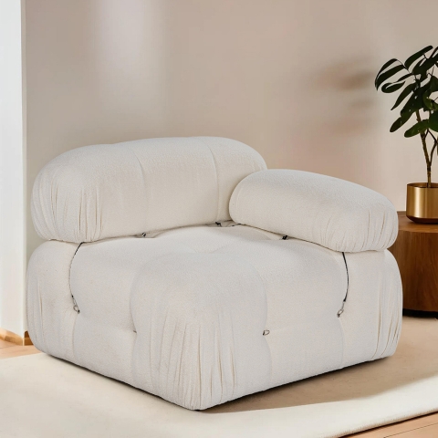 Module d'angle droit pour canapé modulaire en bouclè Bubble 1RB Promotion