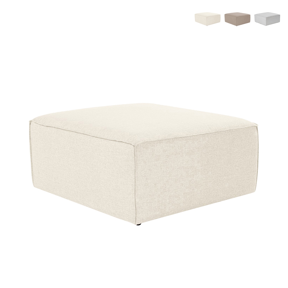 Pouf poggiapiedi quadrato moderno in lino 85x85cm Fora P Promozione Pouf poggiapiedi quadrato moderno in lino 85x85cm Fora P Promozione