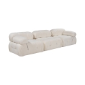 Divano modulare componibile 4 posti in bouclè bianco Bubble 3SB Saldi