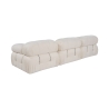 Divano modulare componibile 4 posti in bouclè bianco Bubble 3SB Sconti