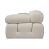 Divano modulare componibile 4 posti in bouclè bianco Bubble 3SB Stock