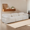 Divano modulare componibile 4 posti in bouclè bianco Bubble 3SB Offerta