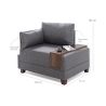 Poltrona chaise longue moderna con vassoio integrato Fly Left 