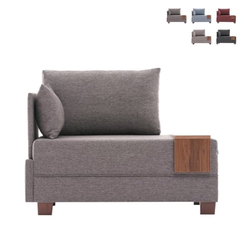 Sessel Chaiselongue modern mit integriertem Tablett Fly Left Aktion