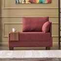 Poltrona chaise longue in tessuto con vassoio integrato Fly Right 