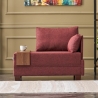 Poltrona chaise longue in tessuto con vassoio integrato Fly Right 