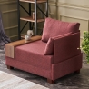 Poltrona chaise longue in tessuto con vassoio integrato Fly Right 