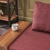 Poltrona chaise longue in tessuto con vassoio integrato Fly Right 