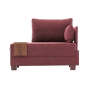 Poltrona chaise longue in tessuto con vassoio integrato Fly Right 