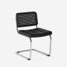 Sedia viennese cantilever in similpelle design moderno Erys Lux Promozione