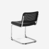 Sedia viennese cantilever in similpelle design moderno Erys Lux Offerta