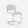 Sedia sala da pranzo riunioni ufficio design moderno a sbalzo Erys Light Costo