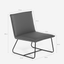 Sedia poltroncina imbottita da salotto e ufficio moderna in similpelle Lova Costo