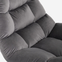 Poltrona da salotto soggiorno moderna in velluto di design Karu Vendita