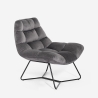 Poltrona da salotto soggiorno moderna in velluto di design Karu Offerta
