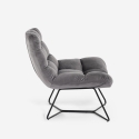 Poltrona da salotto soggiorno moderna in velluto di design Karu Saldi