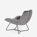Poltrona da salotto soggiorno moderna in velluto di design Karu Sconti