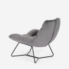 Poltrona da salotto soggiorno moderna in velluto di design Karu Sconti