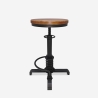 Sgabello da bar regolabile a vite in stile industriale vintage Helix Promozione