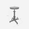 Sgabello da bar regolabile a vite in stile industriale vintage Helix Offerta