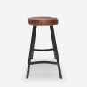Sgabello industriale in legno e metallo vintage per penisola cucina Lumax Offerta