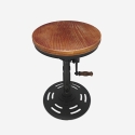 Sgabello vintage da bar industriale regolabile con manovella Zunor Vendita