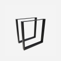 Set 2 gambe rettangolari per tavolo 65x71cm metallo nero industriale Quill Promozione