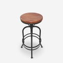 Sgabello da bar vintage industriale regolabile con poggiapiedi Klom Vendita
