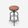 Sgabello da bar vintage industriale regolabile con poggiapiedi Klom Vendita