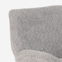 Poltrona girevole elegante in tessuto bouclé da salotto ufficio Lehm Offerta