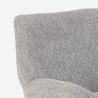 Poltrona girevole elegante in tessuto bouclé da salotto ufficio Lehm Offerta