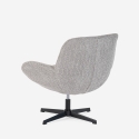 Poltrona girevole elegante in tessuto bouclé da salotto ufficio Lehm Sconti